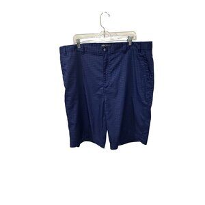 Callaway Mens Navy Plaid Golf Shorts Size 42B Polyester Spandex Blend